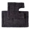 2-Piece Black Inset Bath Mat Set