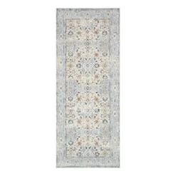 (A437) Honeybloom Penelope Distressed Look Grey Runner, 2x6