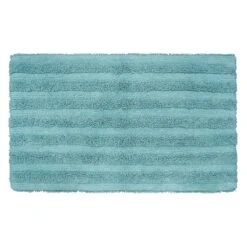 Aqua Tufted Bath Rug, 21x34