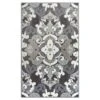 Arrington Grey & White Medallion High-Low Accent Rug, 3x5