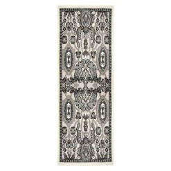 Arrington Ivory & Grey Medallion Accent Rug, 20x55
