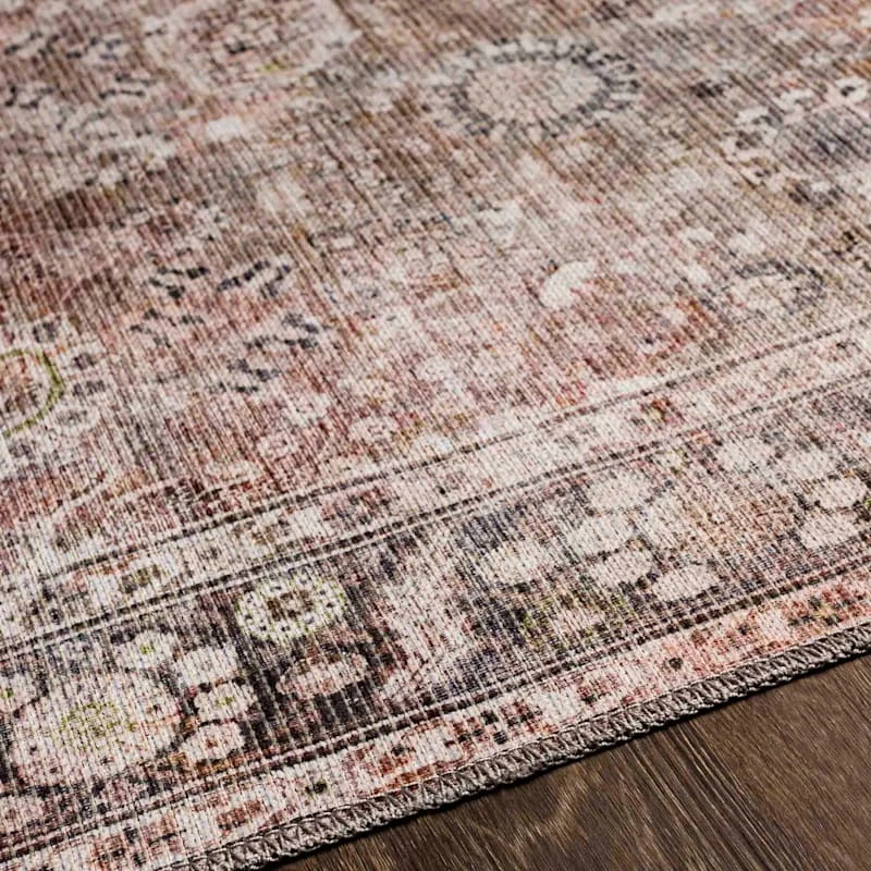 (B784) Colin Multi Floral Washable Runner, 2x7 - Image 2