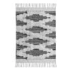 Black & Ivory Woven Diamond Tufted Accent Rug, 27x45