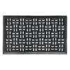 Black Parquet Bad Weather Doormat, 23x35