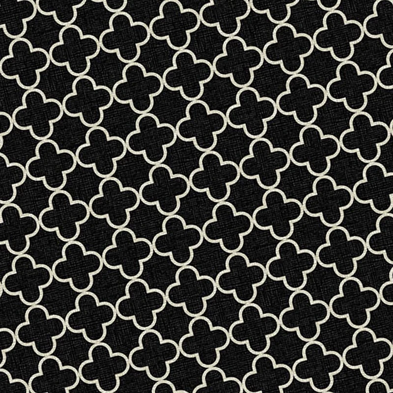 Black Textured Ogee Kitchen Mat, 23x36 - Image 2