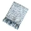 Blue Acrylic Yarn Woven Throw Blanket, 50x60