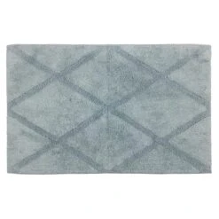 Blue Diamond Tufted Bath Mat, 21x34