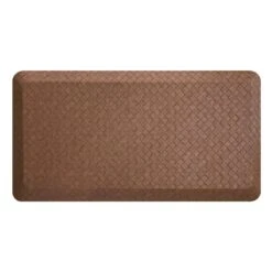 Brown Woven Look Comfort Kitchen Mat, 20x32