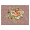 Center Floral Bouquet Blush Coir Mat, 18x30