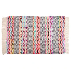 Chindi Multicolor Tribal Fringe Accent Rug, 2x4