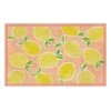 Coral Lemons Kitchen Mat, 21x34