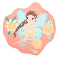 Coral & Yellow Fairy Round Parker Accent Rug, 36"