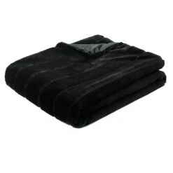 Crosby St Kate Black Fur Throw 50X60