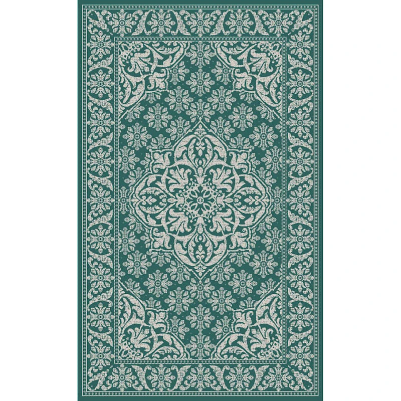 (D373) Traditional Medallion & Border Design Runner, 2x7