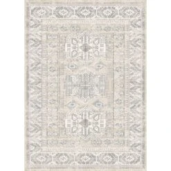 (D452) Shaydon Grey & Multicolor Woven Runner, 2x6