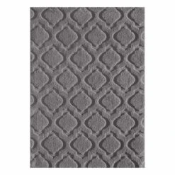 (D458) Jardel Grey Tufted Area Rug With Non-Slip Back, 5x7