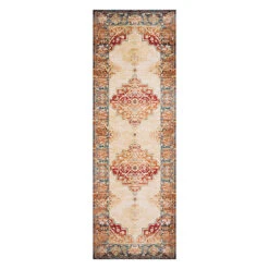 (D474) Alisa Medallion Ivory Sunset Runner, 2x7