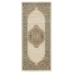 (D477) Frisco Natural Abstract Runner, 2x5