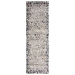 (D492) Honeybloom Muneer Blue & Beige Runner, 2x7