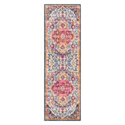 (D495) Floransa Pink Medallion Runner, 2x7