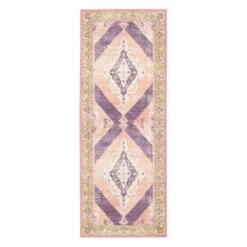 (D540) Passion Multicolor Medallion Runner, 2x5