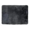 Dark Grey Faux Fur Accent Rug, 31x44