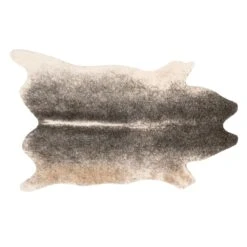 Durango Grey & Ivory Faux Cowhide Accent Rug, 3x5