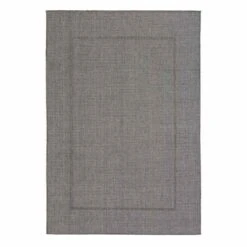 (E195) Crosby St Santorini Grey Border Indoor & Outdoor Accent Rug, 2x3