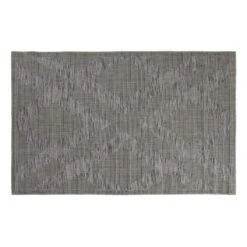 (E219) Grey Diamond Design Indoor & Outdoor Accent Rug, 2x4