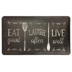 Eat Good, Laugh Often, Live Well Kitchen Mat, 18x30