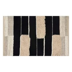 Eddie Black & Ivory Accent Rug, 27x45