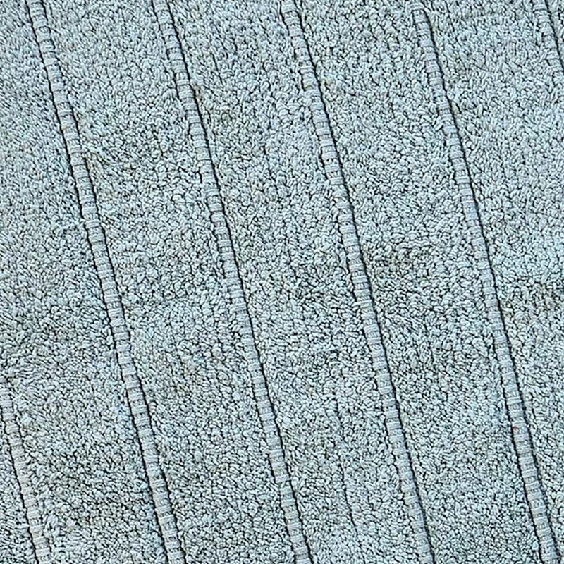 Found & Fable Blue Cotton Woven Bath Mat With Tassels, 20x30 - Image 2