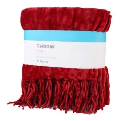 Fringe Throw Red 50X60
