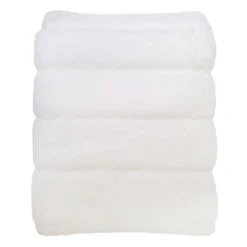 Glambition White Faux Fur Striped Throw Blanket, 50x60