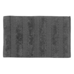 Grey Antique Striped Bath Mat, 21x34
