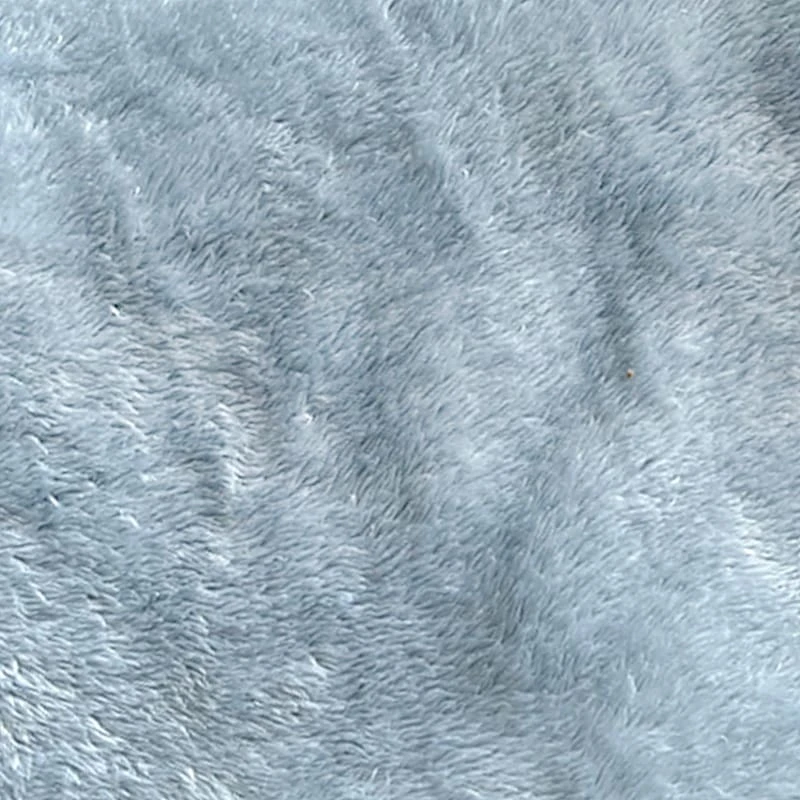 Honeybloom Light Blue Teddy Pom-Pom Throw Blanket, 50x60 - Image 2