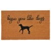 Hope You Like Dogs Black Natural Coir Mat, 18x30