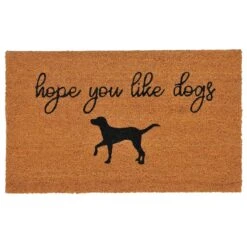 Hope You Like Dogs Black Natural Coir Mat, 18x30
