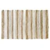 Ivory & Jute Striped Cotton Accent Rug, 2x3