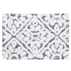 Janelle Grey Bath Mat, 20x30