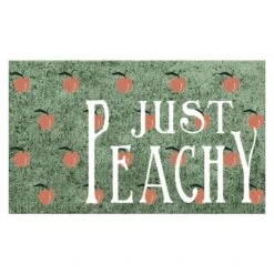 Just Peachy Green & Peach Coir Mat, 18x30
