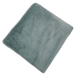 Laila Ali Light Blue Faux Fur Throw Blanket, 50x60