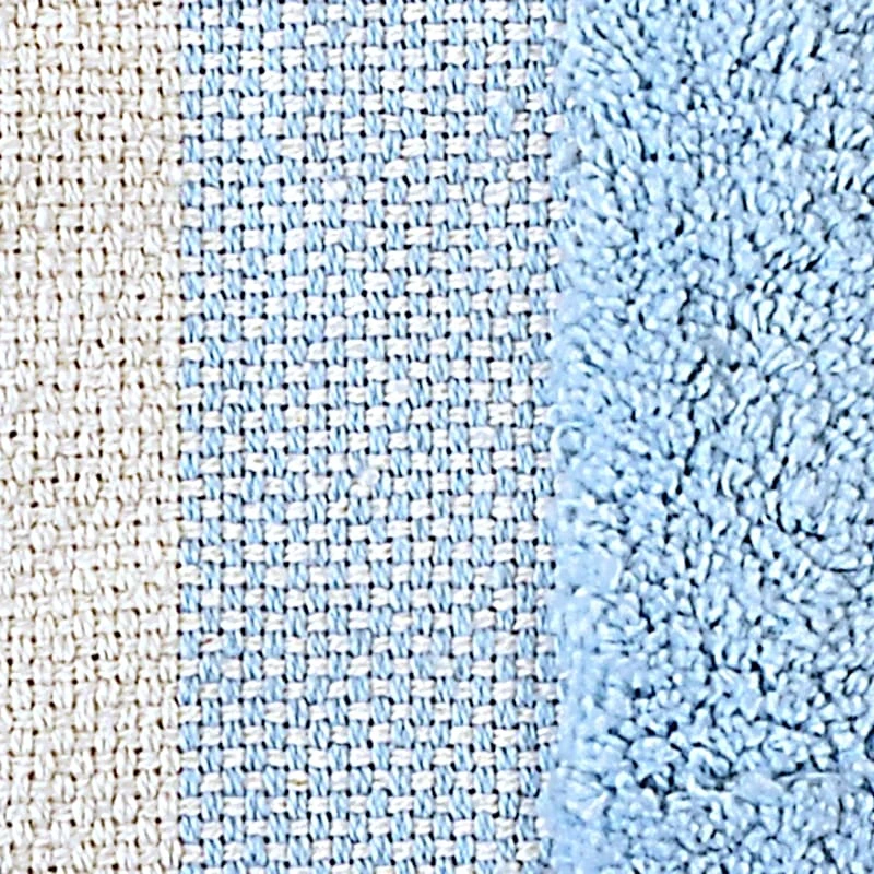 Natural & Blue Tufted Woven Throw Blanket, 50x60 - Image 3