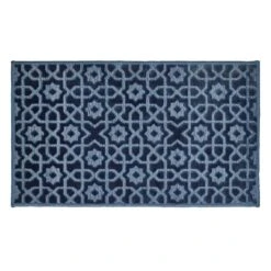 Navy Blue Trellis Design Accent Rug, 30x45