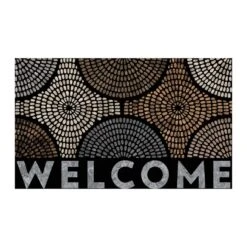 Radiant Sunburst Recycled Rubber Welcome Doormat, 18x30