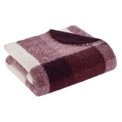 Red Plaid Throw Blanket, 50x60