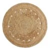 Round Jute Accent Rug, 3'