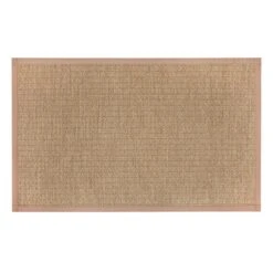 Solid Natural Textured Puff-Back Kitchen Mat, 21x34
