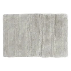 Tan Striped Border Bath Mat, 20x30
