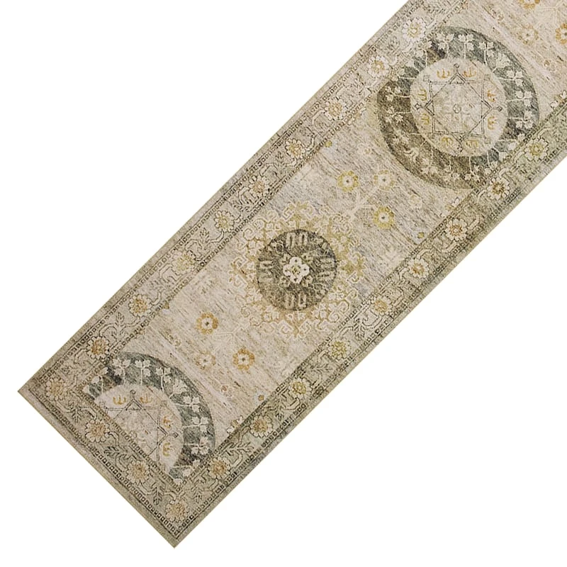 Taupe & Gold Opal Medallion Runner, 2x9 - Image 2